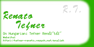 renato tefner business card